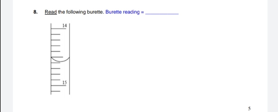 Decimal places for burette reading