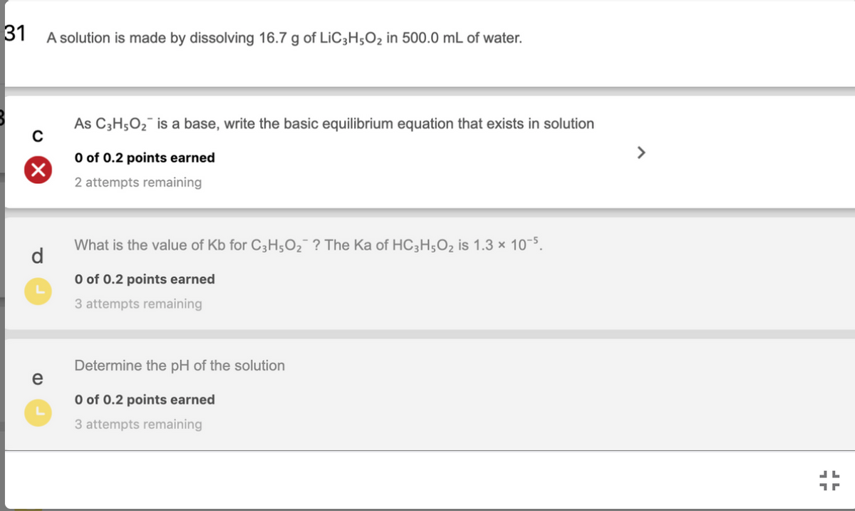 Answered 31 A Solution Is Made By Dissolving Bartleby