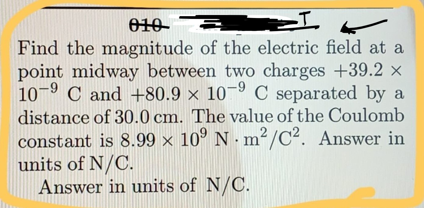 Answered 010 Find The Magnitude Of The Electric Bartleby