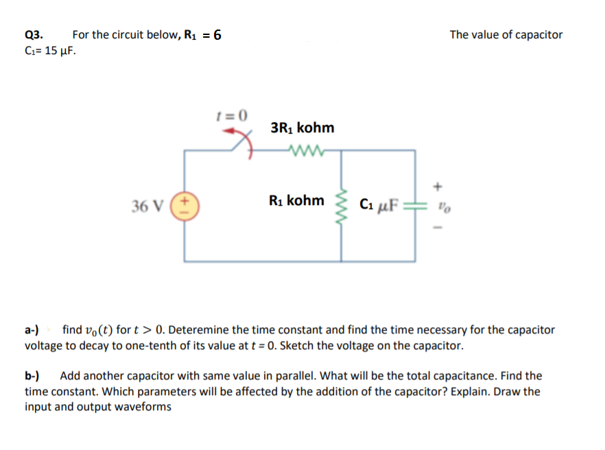 Answered Q3 For The Circuit Below R1 6 The Bartleby