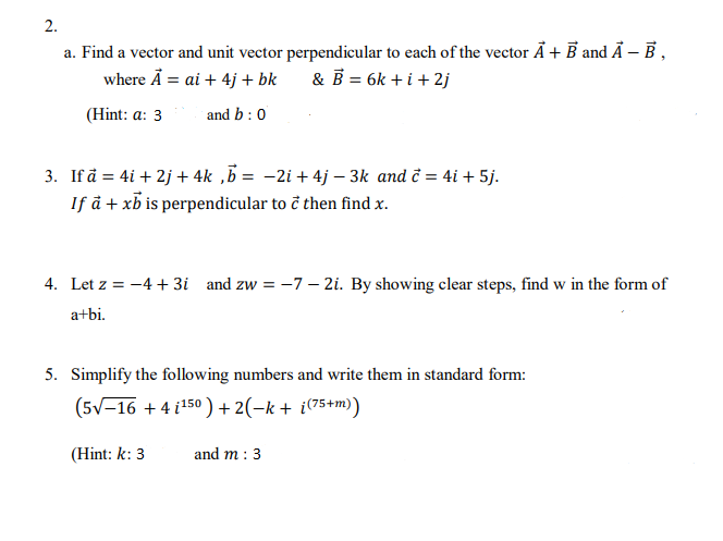 Answered 2 A Find A Vector And Unit Vector Bartleby