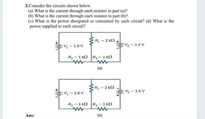 Answered: 2.Consider The Circuits Shown Below.… | Bartleby