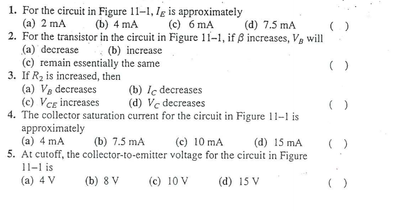 Answered 1 For The Circuit In Figure 11 1 Ig Bartleby