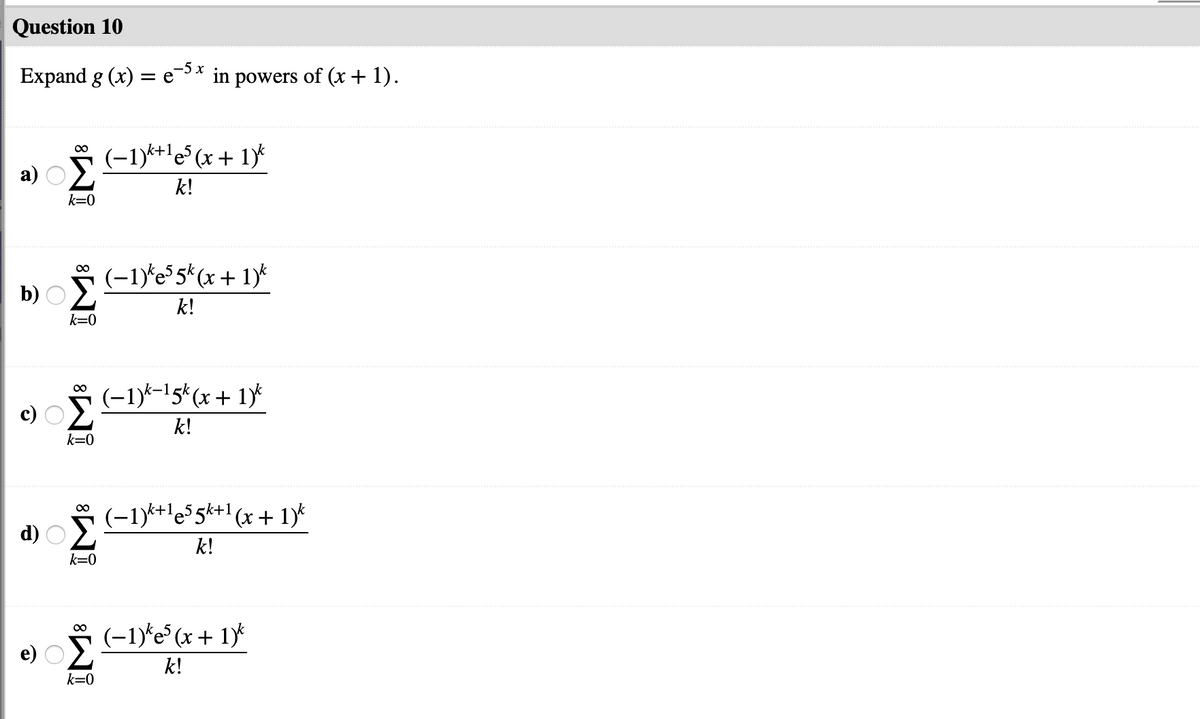 Answered Expand G X E In Powers Of X Bartleby