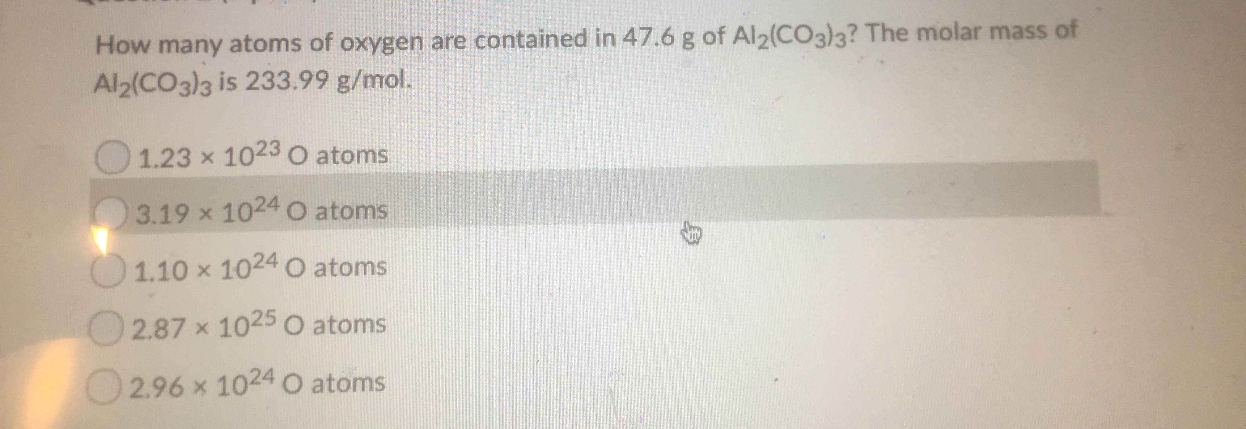 Answered How Many Atoms Of Oxygen Are Contained Bartleby