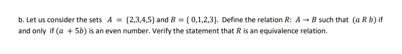 Answered B Let Us Consider The Sets A Bartleby