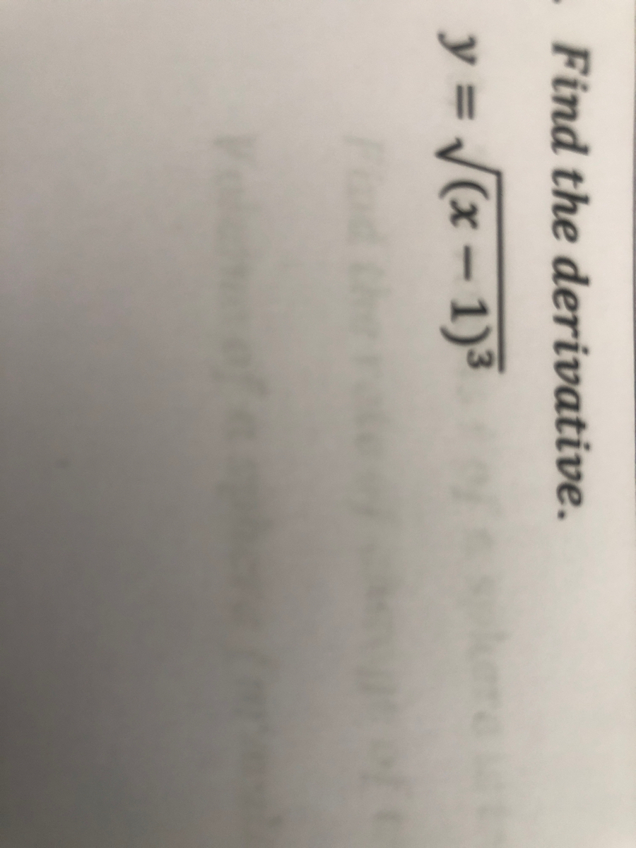 Answered Find The Derivative Y X 1 Bartleby