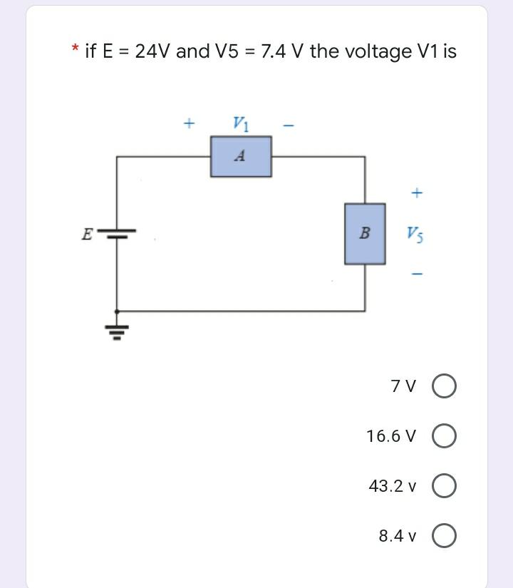 Answered If E 24v And V5 7 4 V The Voltage Bartleby