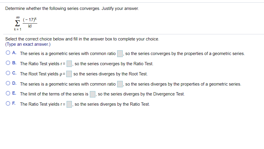 Answered Determine Whether The Following Series Bartleby