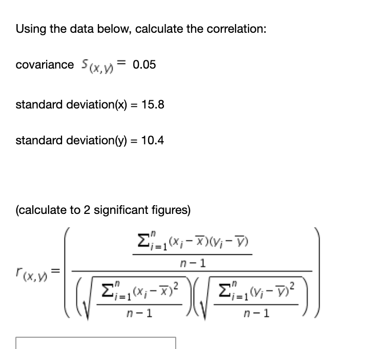 Answered Using The Data Below Calculate The Bartleby