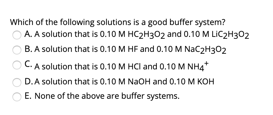 Answered Which Of The Following Solutions Is A Bartleby