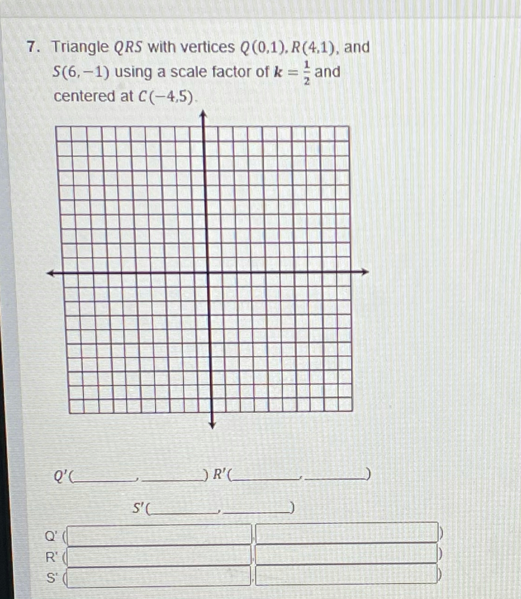 Answered 7 Triangle Qrs With Vertices Q 0 1 Bartleby