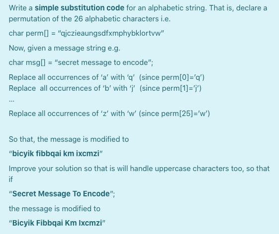 Answered Write A Simple Substitution Code For An Bartleby