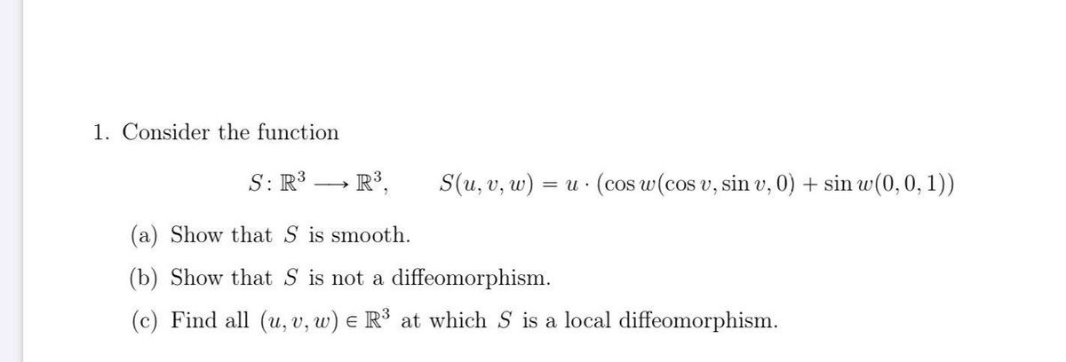 Answered 1 Consider The Function S R3 R S U Bartleby