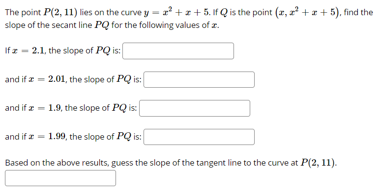 Answered The Point P 2 11 Lies On The Curve Y Bartleby