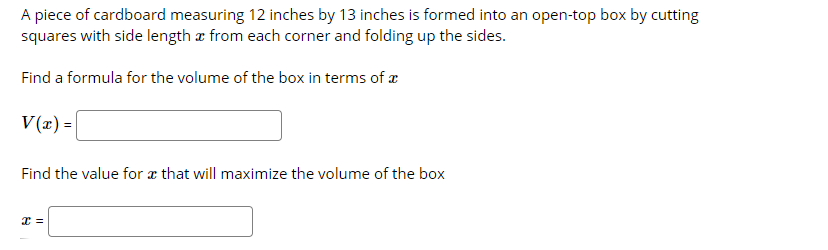 Answered Find A Formula For The Volume Of The Bartleby