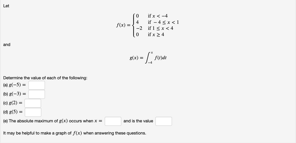 Answered Let 0 If 4 X 1 If 1 X 4 If X Bartleby