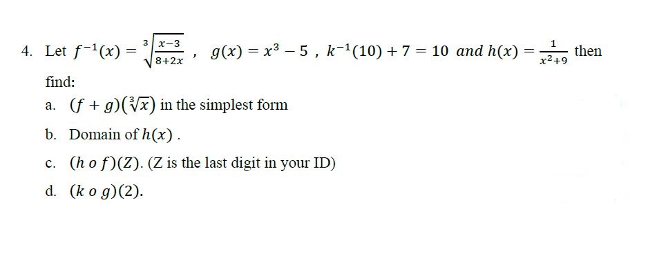 Answered 3 X 3 4 Let F X G X X 5 Bartleby