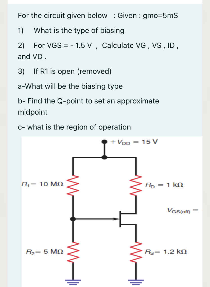 Answered For The Circuit Given Below Given Bartleby