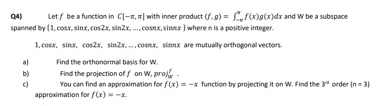 Answered Q4 Let F Be A Function In C N 1 Bartleby