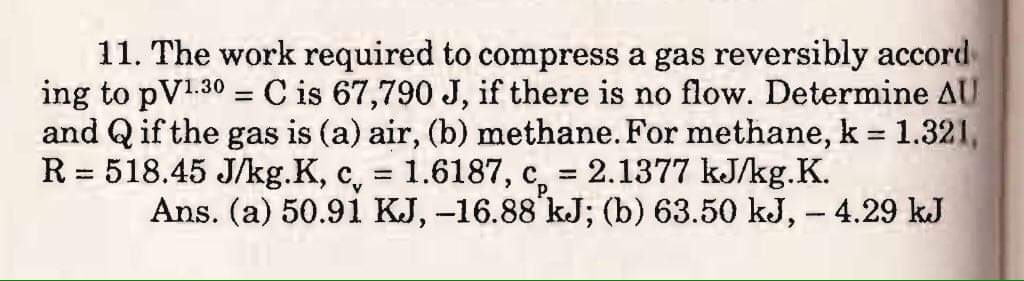 Answered 11 The Work Required To Compress A Gas Bartleby