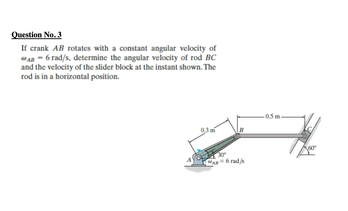 Answered Question No 3 If Crank Ab Rotates With Bartleby
