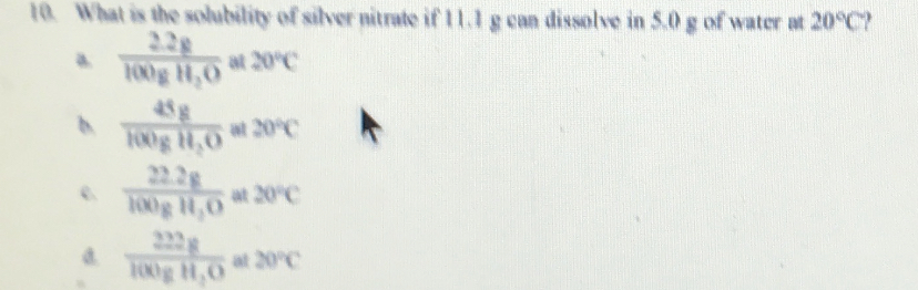 Answered 10 What Is The Solubility Of Silver Bartleby