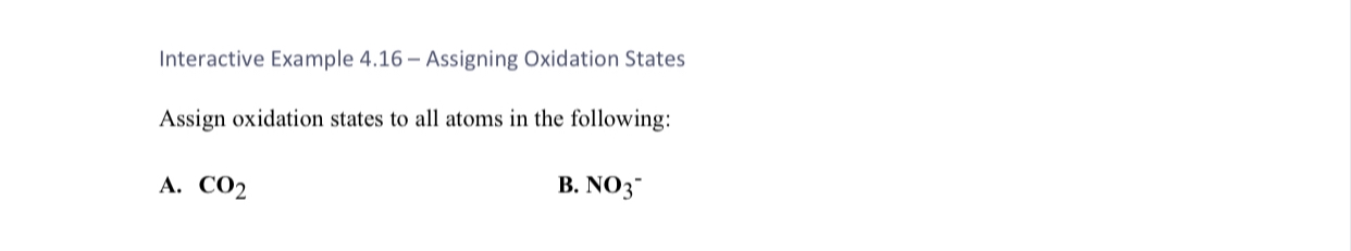 assign oxidation states to all of the atoms in co32–