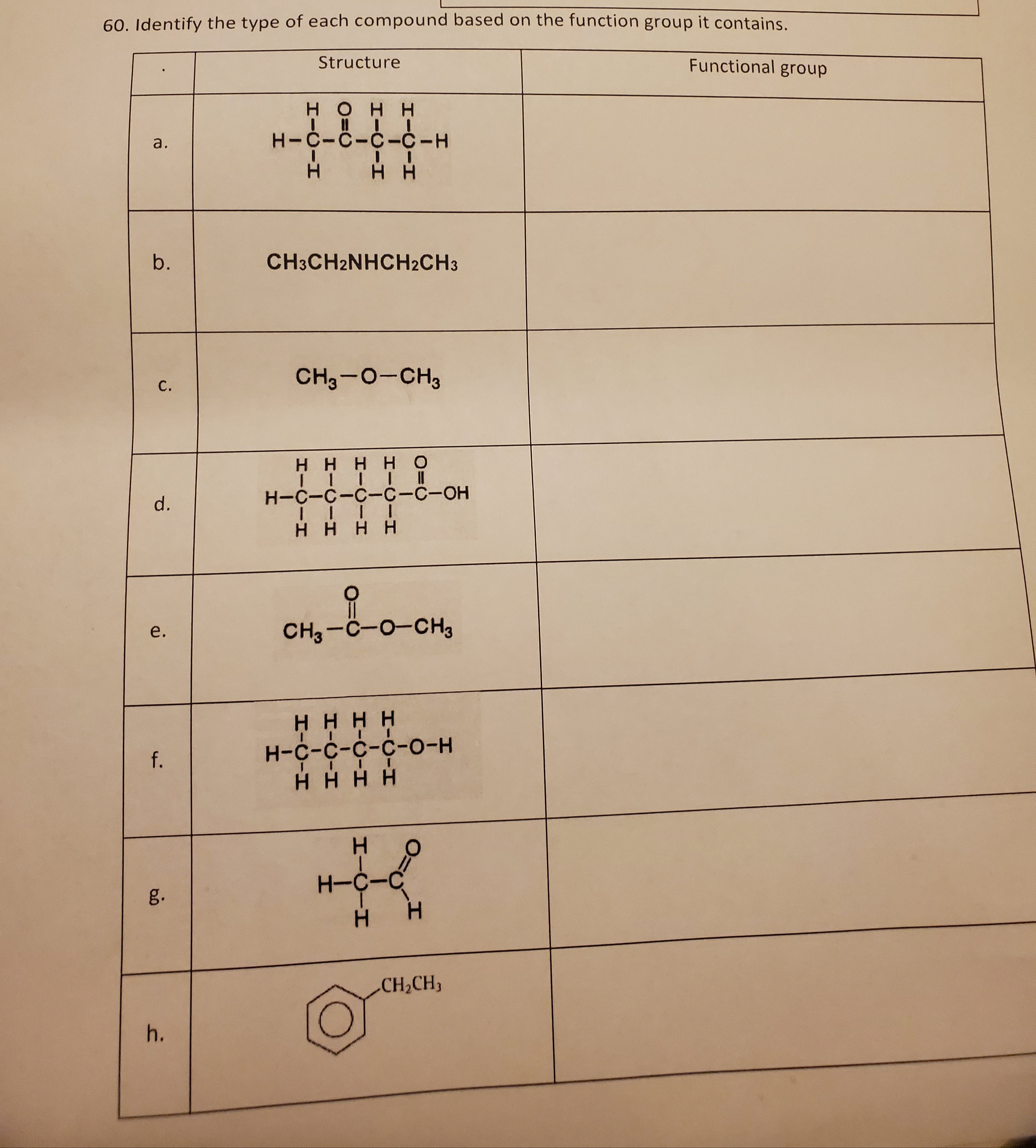 Answered: 60. Identify The Type Of Each Compound… 