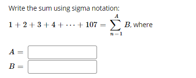 write sum using sigma notation calculator