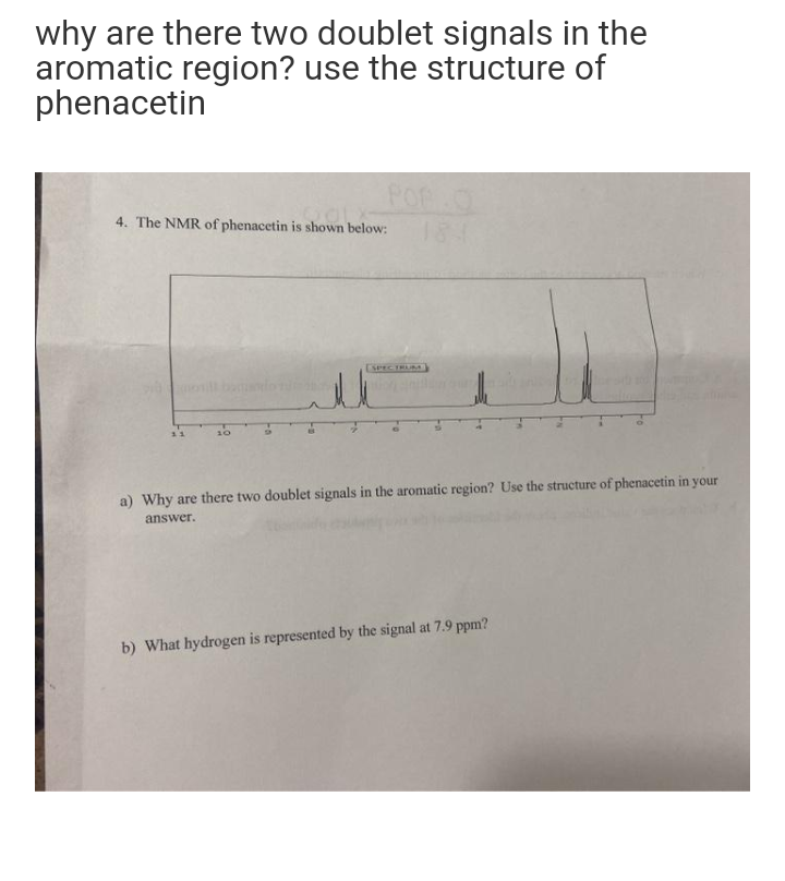 Answered Why Are There Two Doublet Signals In Bartle