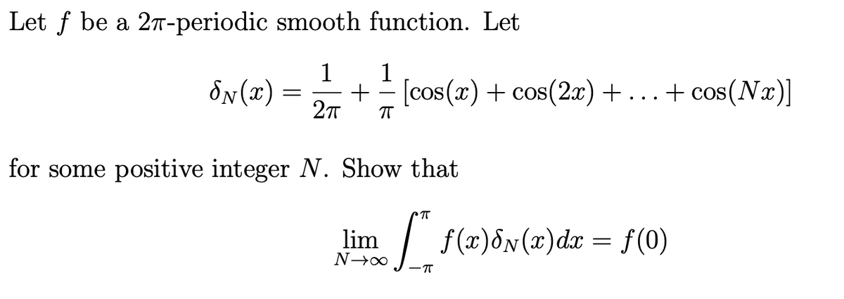 Answered Let F Be A 2t Periodic Smooth Function Bartleby