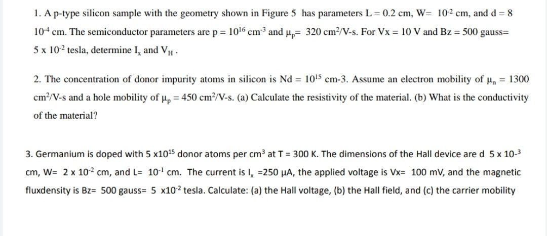 Answered 1 Ap Type Silicon Sample With The Bartleby