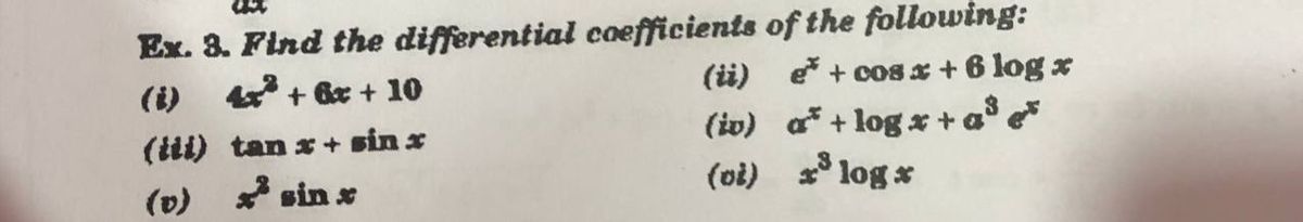 Answered Ex 3 Find The Differential Bartleby