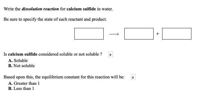 Answered Write The Dissolution Reaction For Bartleby