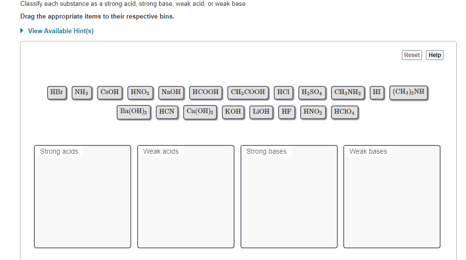 Answered: Classify each substance as a strong… | bartleby