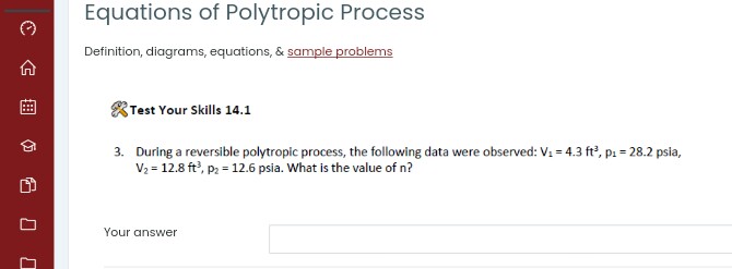example of workdone for polytropic process