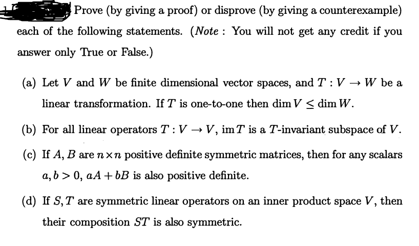 Answered Prove By Giving A Proof Or Disprove Bartleby