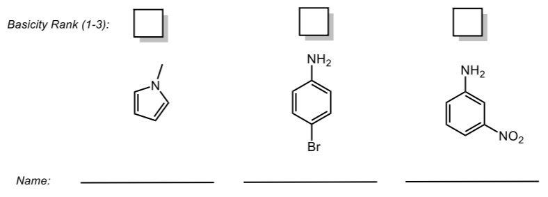 Answered: Basicity Rank (1-3): NH2 NH2 `NO2 Br… | bartleby