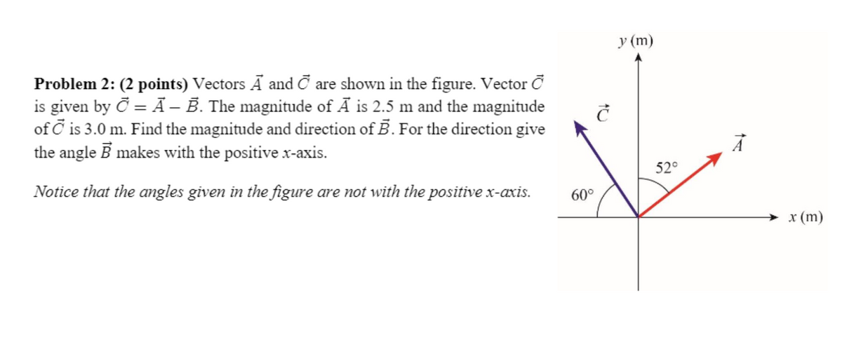 Answered Y M Problem 2 2 Points Vectors A Bartleby