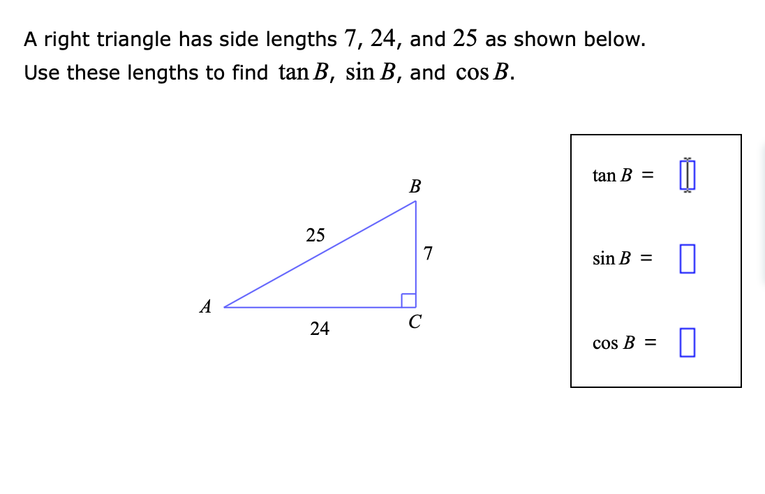 Answered: A Right Triangle Has Side Lengths 7,… | Bartleby