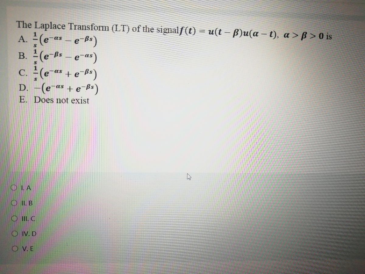 Answered The Laplace Transform Lt Of The Bartleby