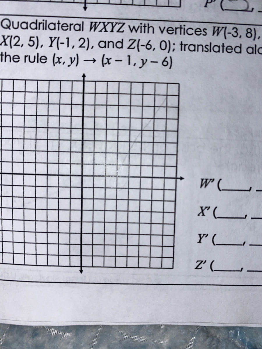 Answered Quadrilateral Wxyz With Vertices W 3 Bartleby