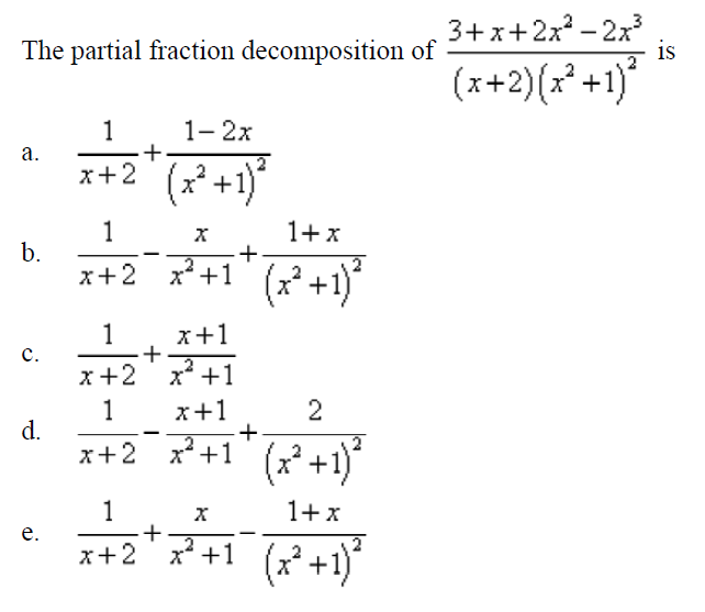 Answered 3 X 2x 2x Is The Partial Fraction Bartleby