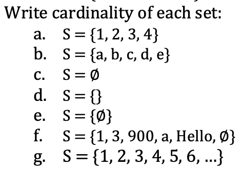 cardinality write