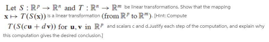 Answered Let S Rp R And T R R Be Bartleby