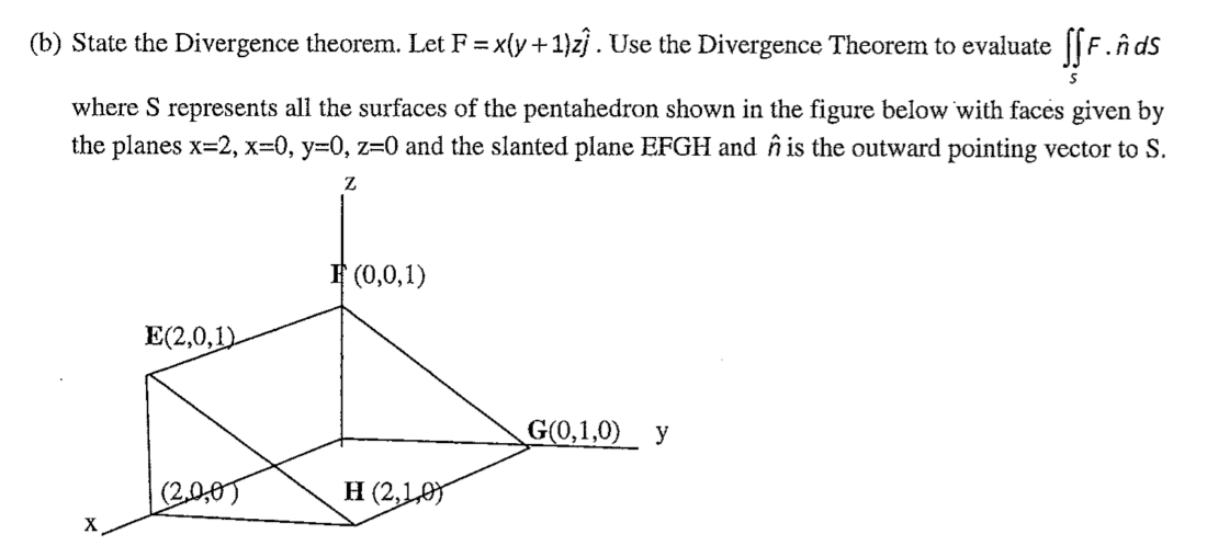 Answered B State The Divergence Theorem Let F Bartleby