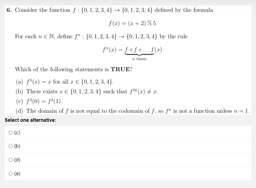 Answered Consider The Function F 0 1 2 3 Bartleby