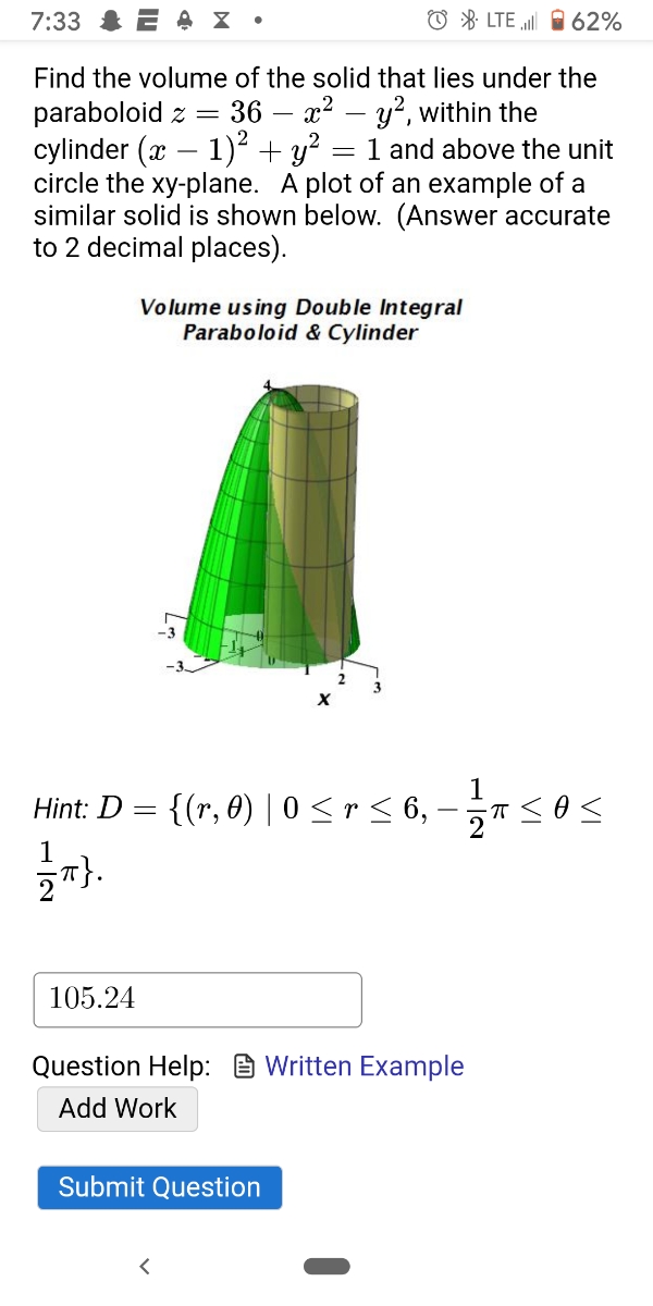 Answered Find The Volume Of The Solid That Lies Bartleby