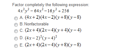 Answered Factor Completely The Following Bartleby